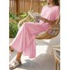 image:imageDokotoo Summer Dresses for Women 2026 Casual Maxi Dress V Neck Cap Sleeve Long Sundress with Pockets Beach VacationPink
