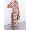 image:imageDokotoo Summer Dresses for Women 2026 Casual Maxi Dress V Neck Cap Sleeve Long Sundress with Pockets Beach VacationPrintblack