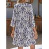 image:imageDokotoo Summer Dresses for Women 2026 Casual V Neck Babydoll Dress 34 Bell Sleeve Beach Vacation Mini DressSky Blue