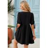 image:imageDokotoo Summer Dresses for Women 2026 Casual V Neck Bow Tie Short Sleeve Empire Waist ALine Mini DressBlack