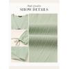 image:imageDokotoo Summer Dresses for Women 2026 Casual V Neck Bow Tie Short Sleeve Empire Waist ALine Mini DressSmoke Green
