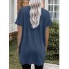 image:imageDokotoo Summer Dresses for Women 2026 Short Sleeve T Shirt Dress Loose Mini Dresses with PocketsA Navy