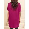 image:imageDokotoo Summer Dresses for Women 2026 Short Sleeve T Shirt Dress Loose Mini Dresses with PocketsA Rose