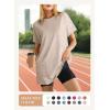 image:imageDokotoo Summer Dresses for Women 2026 Short Sleeve T Shirt Dress Loose Mini Dresses with PocketsA1 Khaki
