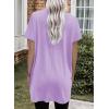 image:imageDokotoo Summer Dresses for Women 2026 Short Sleeve T Shirt Dress Loose Mini Dresses with PocketsA1 Purple