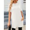 image:imageDokotoo Summer Dresses for Women 2026 Short Sleeve T Shirt Dress Loose Mini Dresses with PocketsA1 White