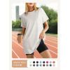 image:imageDokotoo Summer Dresses for Women 2026 Short Sleeve T Shirt Dress Loose Mini Dresses with PocketsA1 White