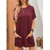 image:imageDokotoo Summer Dresses for Women 2026 Short Sleeve T Shirt Dress Loose Mini Dresses with PocketsA13 Mauve