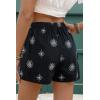 image:imageDokotoo Summer Shorts Skorts for Women Boho Floral Print Elastic Waist Asymmetrical Hem Beach Mini SkirtBlack