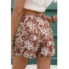 image:imageDokotoo Summer Shorts Skorts for Women Boho Floral Print Elastic Waist Asymmetrical Hem Beach Mini SkirtBrown
