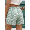 image:imageDokotoo Summer Shorts Skorts for Women Boho Floral Print Elastic Waist Asymmetrical Hem Beach Mini SkirtGreen