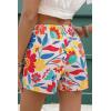 image:imageDokotoo Summer Shorts Skorts for Women Boho Floral Print Elastic Waist Asymmetrical Hem Beach Mini SkirtMulti