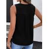 image:imageDokotoo Summer Womens Tank Tops Casual Smocked V Neck Sleeveless T Shirts Loose Cute Babydoll TunicBlack