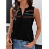 image:imageDokotoo Summer Womens Tank Tops Casual Smocked V Neck Sleeveless T Shirts Loose Cute Babydoll TunicBlack