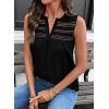image:imageDokotoo Summer Womens Tank Tops Casual Smocked V Neck Sleeveless T Shirts Loose Cute Babydoll TunicBlack
