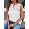 image:imageDokotoo Summer Womens Tank Tops Casual Smocked V Neck Sleeveless T Shirts Loose Cute Babydoll TunicWhite
