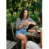 image:imageDokotoo Sweatshirt for Women Long Sleeve Striped Oversized Sweatshirts Casual Crewneck Pullover Top 2026 Summer OutfitsBlack Stripe