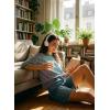 image:imageDokotoo Sweatshirt for Women Long Sleeve Striped Oversized Sweatshirts Casual Crewneck Pullover Top 2026 Summer OutfitsDark Green Stripe