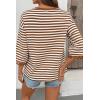 image:imageDokotoo Sweatshirt for Women Long Sleeve Striped Oversized Sweatshirts Casual Crewneck Pullover Top 2026 Summer OutfitsKhaki Stripe