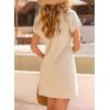 image:imageDokotoo Swimsuit Coverup for Women Waffle Knit Embroidered V Neck Bathing Suit Beach Dress Summer Swimwear CoverupsA Apricot