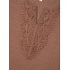 image:imageDokotoo Swimsuit Coverup for Women Waffle Knit Embroidered V Neck Bathing Suit Beach Dress Summer Swimwear CoverupsA Brown