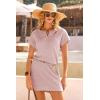 image:imageDokotoo Swimsuit Coverup for Women Waffle Knit Embroidered V Neck Bathing Suit Beach Dress Summer Swimwear CoverupsA Light Pink