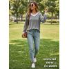 image:imageDokotoo V Neck T Shirts for Women Spring Fashion 2026 Business Casual Top Basic Tees Dressy BlousesGray