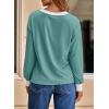 image:imageDokotoo V Neck T Shirts for Women Spring Fashion 2026 Business Casual Top Basic Tees Dressy BlousesHaze Blue