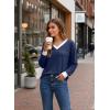 image:imageDokotoo V Neck T Shirts for Women Spring Fashion 2026 Business Casual Top Basic Tees Dressy BlousesNavy Blue