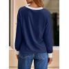 image:imageDokotoo V Neck T Shirts for Women Spring Fashion 2026 Business Casual Top Basic Tees Dressy BlousesNavy Blue