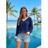 image:imageDokotoo V Neck T Shirts for Women Spring Fashion 2026 Business Casual Top Basic Tees Dressy BlousesNavy Blue
