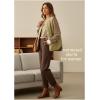 image:imageDokotoo V Neck T Shirts for Women Spring Fashion 2026 Business Casual Top Basic Tees Dressy BlousesPale Khaki