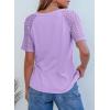 image:imageDokotoo V Neck T Shirts for Women Spring Summer Tops Dressy Casual Blouses Basic TeesPurple