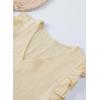 image:imageDokotoo Womens 2026 Cute V Neck Ruffle Sleeveless Shirts Elegant Tank Tops BlousesApricot