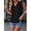 image:imageDokotoo Womens 2026 Cute V Neck Ruffle Sleeveless Shirts Elegant Tank Tops BlousesBlack