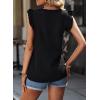 image:imageDokotoo Womens 2026 Cute V Neck Ruffle Sleeveless Shirts Elegant Tank Tops BlousesBlack