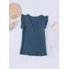 image:imageDokotoo Womens 2026 Cute V Neck Ruffle Sleeveless Shirts Elegant Tank Tops BlousesBlue