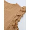 image:imageDokotoo Womens 2026 Cute V Neck Ruffle Sleeveless Shirts Elegant Tank Tops BlousesKhaki