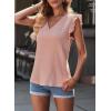 image:imageDokotoo Womens 2026 Cute V Neck Ruffle Sleeveless Shirts Elegant Tank Tops BlousesPink