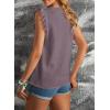 image:imageDokotoo Womens 2026 Cute V Neck Ruffle Sleeveless Shirts Elegant Tank Tops BlousesPurple 2