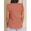 image:imageDokotoo Womens 2026 Cute V Neck Ruffle Sleeveless Shirts Elegant Tank Tops BlousesRed