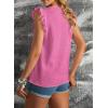 image:imageDokotoo Womens 2026 Cute V Neck Ruffle Sleeveless Shirts Elegant Tank Tops BlousesRose
