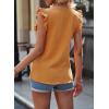 image:imageDokotoo Womens 2026 Cute V Neck Ruffle Sleeveless Shirts Elegant Tank Tops BlousesYellow
