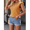 image:imageDokotoo Womens 2026 Cute V Neck Ruffle Sleeveless Shirts Elegant Tank Tops BlousesYellow