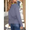 image:imageDokotoo Womens 2026 Spring Summer Casual Long Sleeve Tops Lightweight Crew Neck Knit Basic Striped T ShirtsGreen Red Stripe