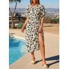 image:imageDokotoo Womens 2026 Summer Spring Boho Midi Maxi Dresses Casual Short Sleeve A Line Flowy Beach Vacation DressApricot