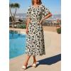 image:imageDokotoo Womens 2026 Summer Spring Boho Midi Maxi Dresses Casual Short Sleeve A Line Flowy Beach Vacation DressApricot