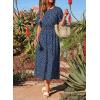 image:imageDokotoo Womens 2026 Summer Spring Boho Midi Maxi Dresses Casual Short Sleeve A Line Flowy Beach Vacation DressBlue