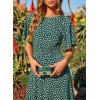 image:imageDokotoo Womens 2026 Summer Spring Boho Midi Maxi Dresses Casual Short Sleeve A Line Flowy Beach Vacation DressGreen