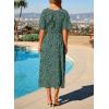 image:imageDokotoo Womens 2026 Summer Spring Boho Midi Maxi Dresses Casual Short Sleeve A Line Flowy Beach Vacation DressGreen